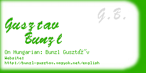 gusztav bunzl business card